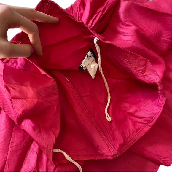 Vintage 1980's Mini Hot Pink Prom Formal Dress Ruffle Party Corset Princess 9/10 - Picture 5 of 10